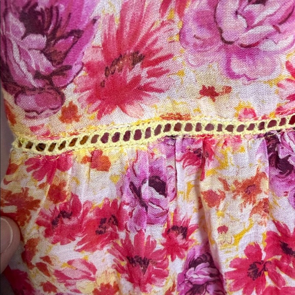 Sundance Ingrid Effortless Floral Bohemian Dress with Tassel Detail Size L Lined - Picture 6 of 12